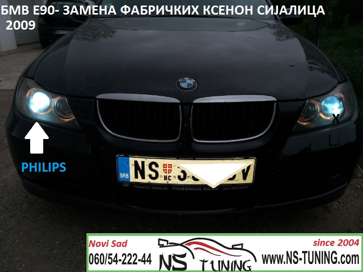 bmw e90 e91 xenon far d1s sijalica xenon trafo zamena ugradnja novi sad tuning